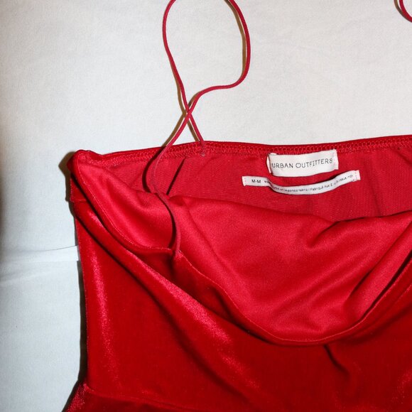 Urban Outfitters Red Velvet Mini Dress - Picture 2 of 3
